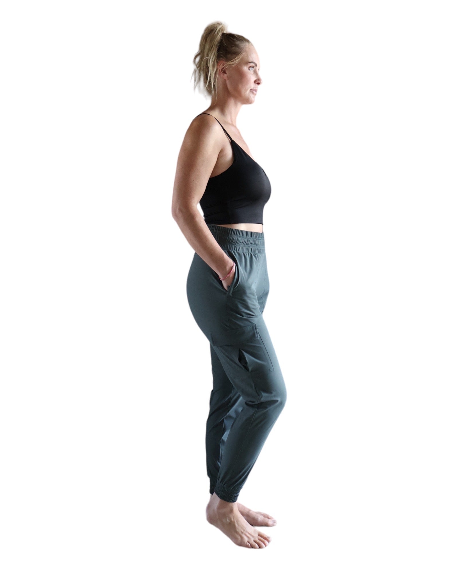 Green Everyday Pants med lårficka Wearbalance