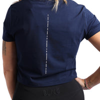 Dark Blue Crop BLNC T-shirt Shapeuupse
